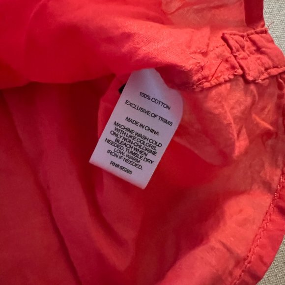 EUC Express Coral Button Down Shirt in Thin Cotton Sz L - Picture 4 of 5